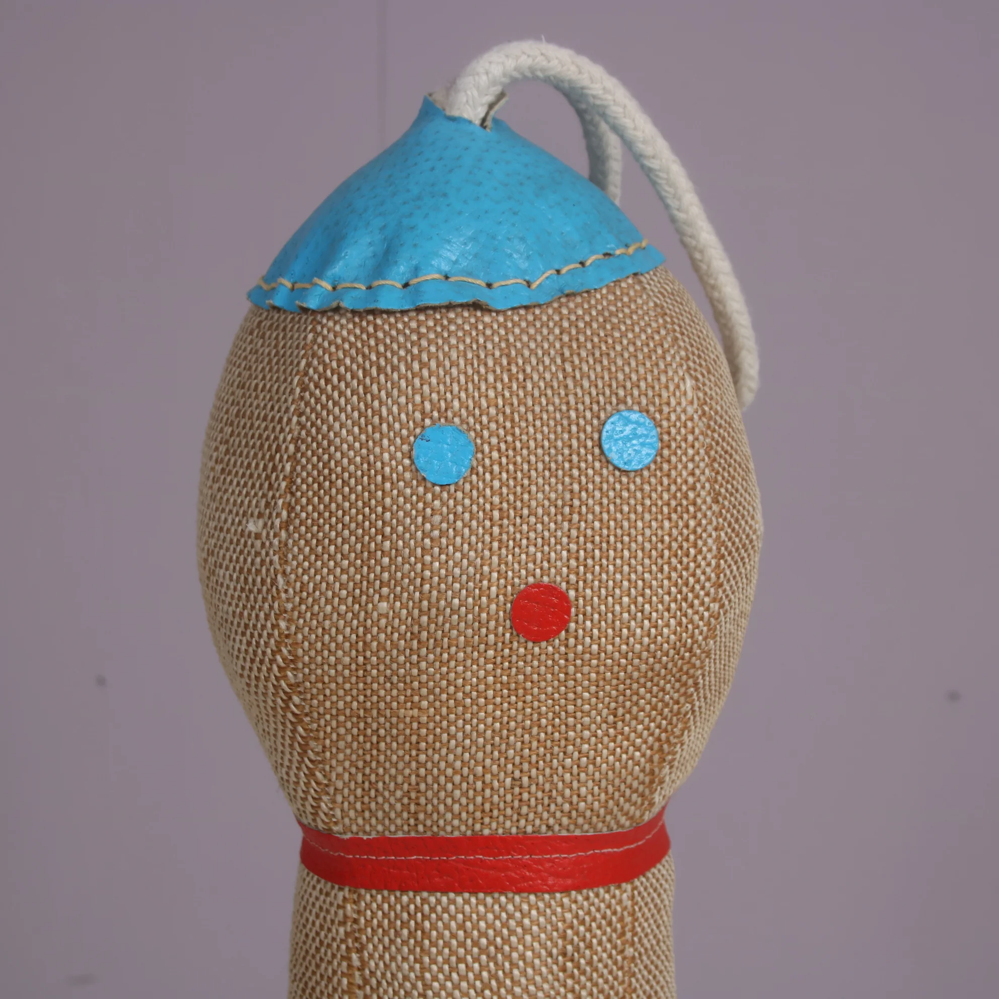 m27684 1960s Therapeutic toy in jute and leather Renate Müller H. Josef Leven Kg, Germany