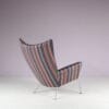 m27884 2000s Model CH445 "Wing Chair" upholstered in Kvadrat Maharam by Paul Smith / Hans J. Wegner / Carl Hansen & Son, Denmark