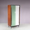 m27725-6 1950s Wooden cabinet with coloured metal sliding doors Willy van der Meeren Tubax, Belgium