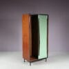 m27725-6 1950s Wooden cabinet with coloured metal sliding doors Willy van der Meeren Tubax, Belgium