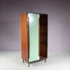 m27725-6 1950s Wooden cabinet with coloured metal sliding doors Willy van der Meeren Tubax, Belgium