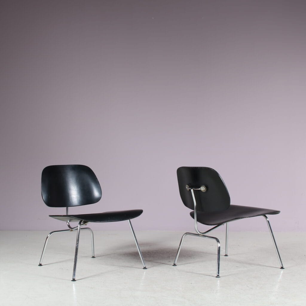 m27892 Pair of LCM Chairs by Charles & Ray Eames for Herman Miller, USA 1960