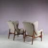 m27917 1950s (1956) Pair of early model "Fiorenza" chairs / Franco Albini / Arflex, Italy