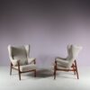 m27917 1950s (1956) Pair of early model "Fiorenza" chairs / Franco Albini / Arflex, Italy