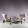 m27917 1950s (1956) Pair of early model "Fiorenza" chairs / Franco Albini / Arflex, Italy